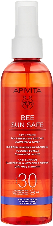 Satin Touch Tan Perfecting Body Oil SPF 30 - Apivita Bee Sun Safe Satin Touch The Perfecting Body Oil SPF30 — photo N7