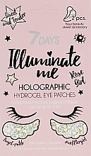 Holographic Hydrogel Eye Patches - 7 Days Illuminate Me Rose Girl Eye Patches — photo N2