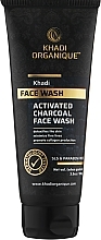 Fragrances, Perfumes, Cosmetics Natural Ayurvedic Face Cleansing Foam with Activated Bamboo Charcoal & Aloe Vera - Khadi Organique Charcoal Face Wash