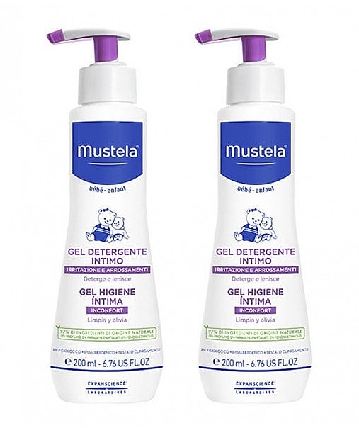 Set - Mustela Bebe Intimate Cleansing Gel (2x200ml) — photo N1