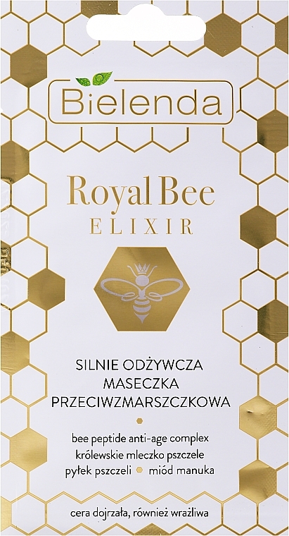 Nourishing Anti-Wrinkle Mask for Dry, Sensitive & Mature Skin - Bielenda Royal Bee Elixir — photo N10