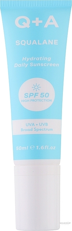 Moisturizing Face Sunscreen - Q+A Squalane Hydrating Daily Sunscreen SPF 50 — photo N1