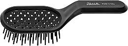 Hair Brush, black - Janeke Curvy Superbrush — photo N1