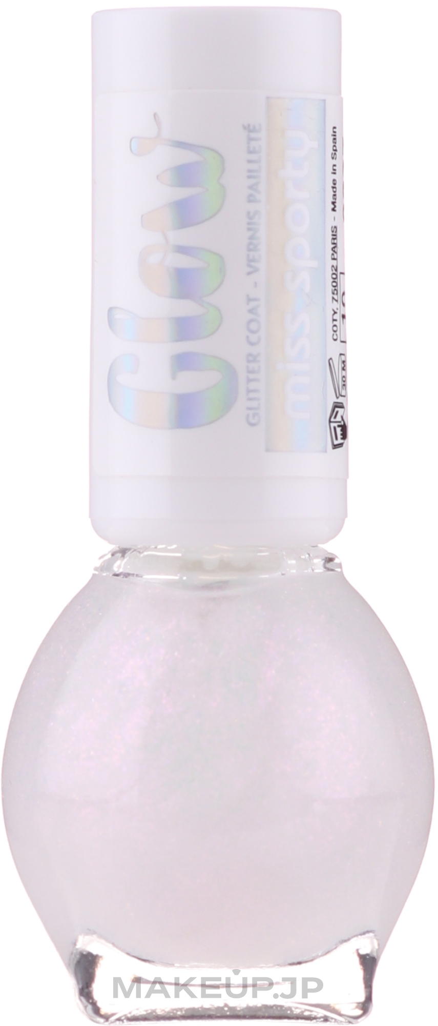 Nail Polish - Miss Sporty Glow Glitter Coat — photo 010 - Icy Blush