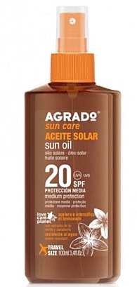 Sun Oil SPF 20 - Agrado Aceite Solar SPF20 — photo N1