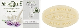 Fragrances, Perfumes, Cosmetics Youth Elixir Olive Soap with Donkey Milk & Lavender Scent - Aphrodite Advanced Olive Oil & Donkey Milk