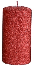 Fragrances, Perfumes, Cosmetics Decorative Candle, red, 7x14 cm - Artman Glamour