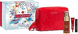 Fragrances, Perfumes, Cosmetics Clarins Double Serum Light Texture (f/ser/50ml + eye/conc/7ml + mask/3ml + bag) - Set