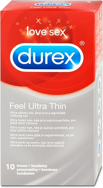 Ultra-Thin Condoms, 10 pcs - Durex Feel Ultra Thin — photo N1