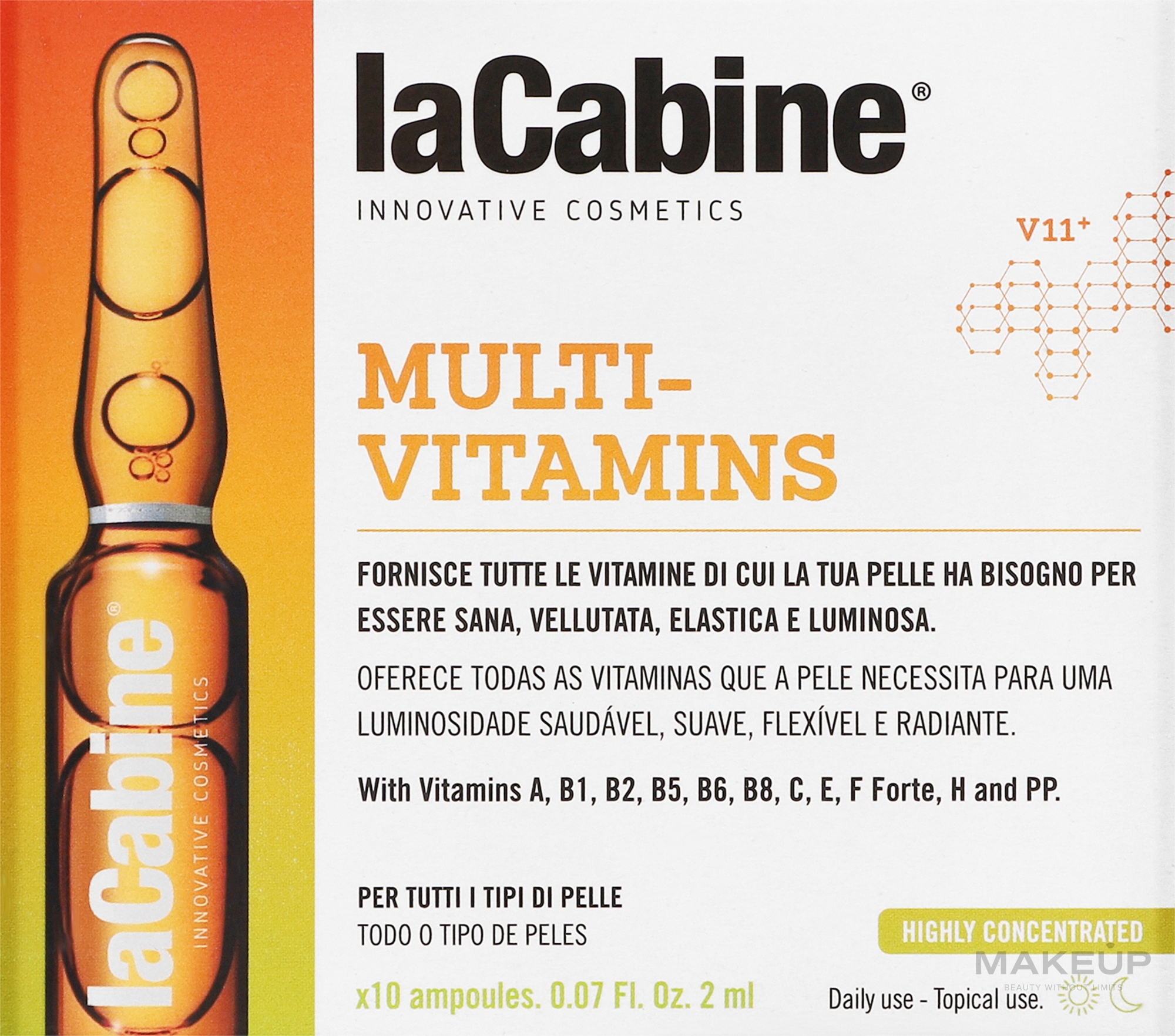 Multivitamins Ampoules - La Cabine Multivitaminas Ampoules — photo 10 x 2 ml