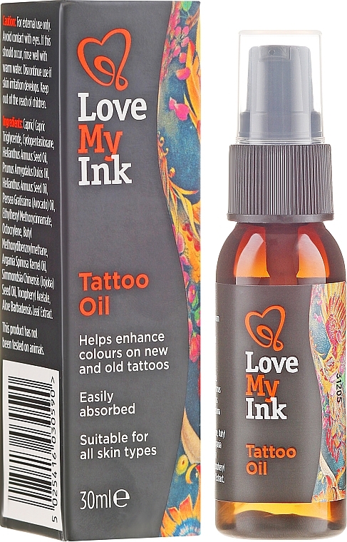 Tattoo Care Oil - Love My Ink Tattoo Oil — photo N1