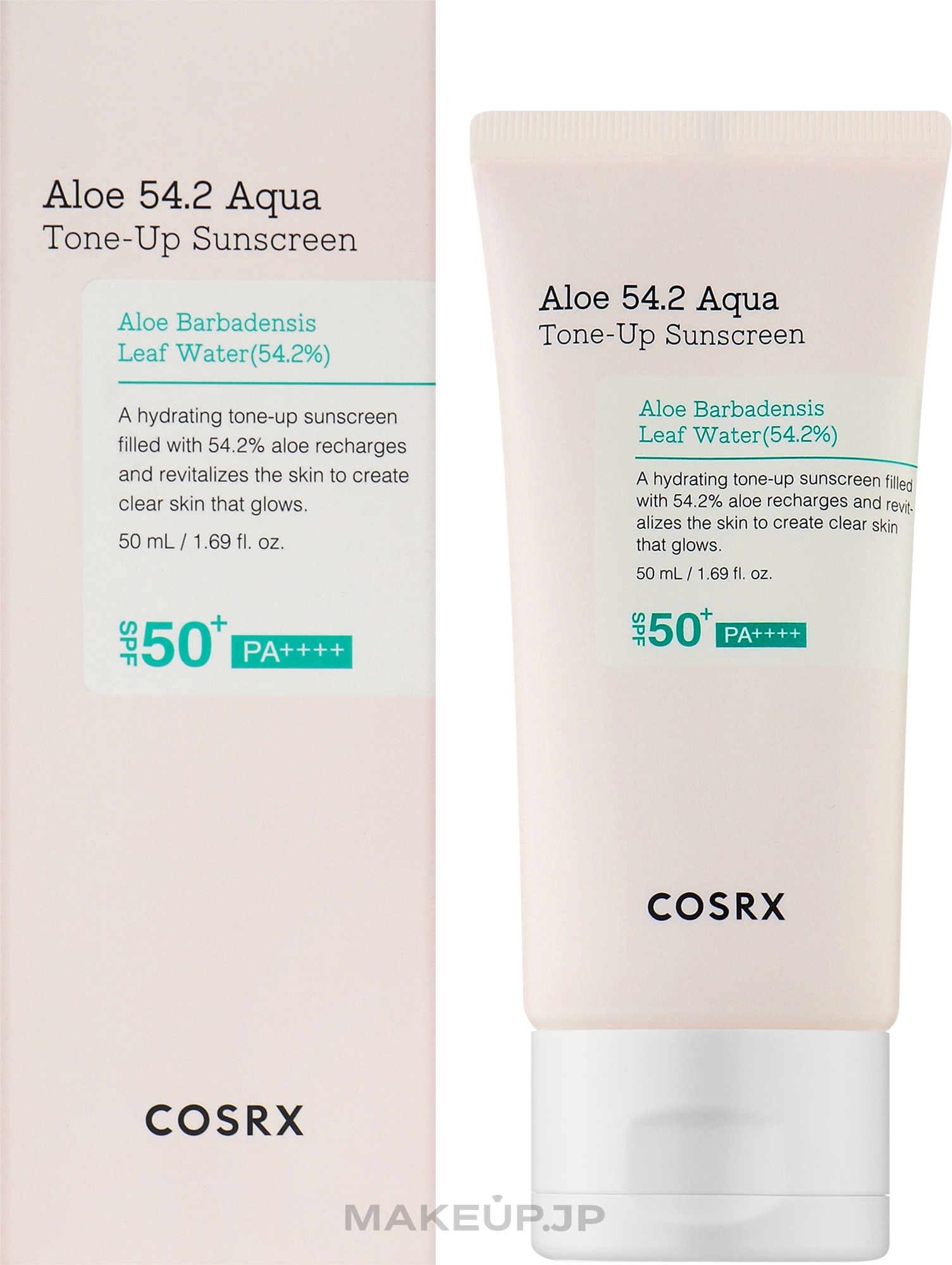 Hydrating Sunscreen - Cosrx Aloe 54.2 Aqua Tone-Up Sunscreen SPF50+/PA++++ — photo 50 ml