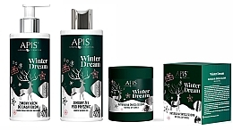 Fragrances, Perfumes, Cosmetics Set - APIS Professional Winter Dream (sh/gel/300ml + b/cr/300ml + candle/220g)