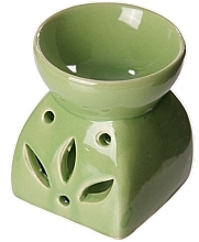 Aroma Lamp with Leaf-Shaped Holes, green - Naturolovo — photo N1