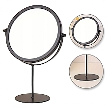 Cosmetic Table Mirror L14CZ, single-sided, black, 27cm - Ecarla — photo N1