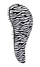 Hair Brush, white zebra - Detangler Hair Brush Zebra White — photo N1