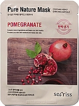 Fragrances, Perfumes, Cosmetics Sheet Face Mask 'Pomegranate' - Secriss Pure Nature Pomegranate Mask