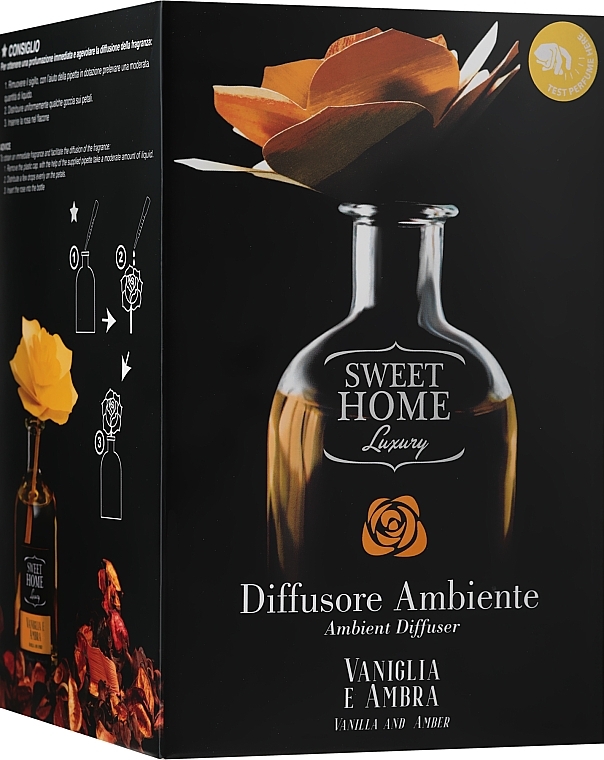 Reed Diffuser - Sweet Home Collection Luxury Profumatore Ambiente Vaniglia E Ambra — photo N1