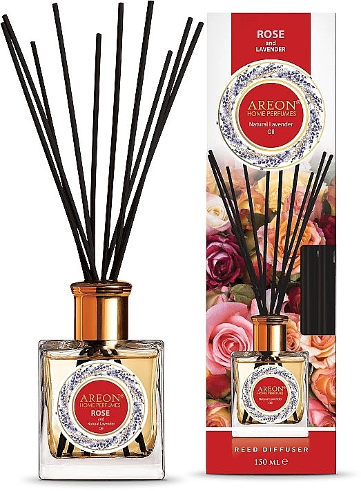 Rose & Lavender Fragrance Diffuser - Areon Home Perfume Rose & Lavender Oil Reed Diffuser — photo N1