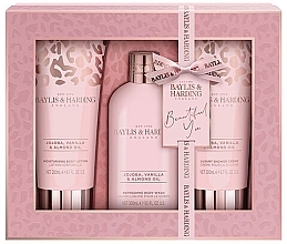 Fragrances, Perfumes, Cosmetics Set - Baylis & Harding Jojoba, Vanilla & Almond Oil (b/lot/200ml + b/wash/300ml + sh/cr/200ml)