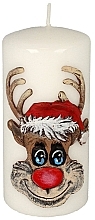 Fragrances, Perfumes, Cosmetics Decorative Candle "Rudolf", white - Artman Christmas Candle Rudolf White