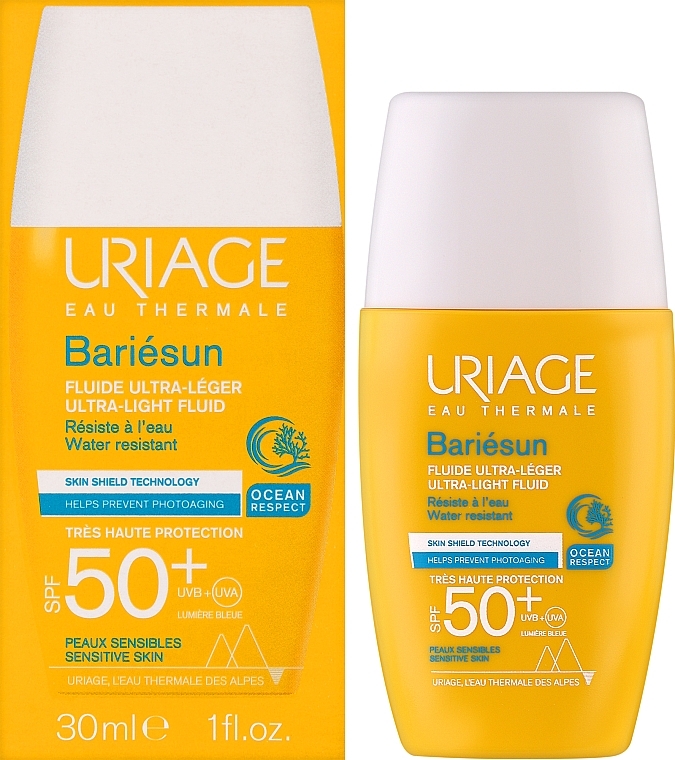 Face Sunscreen Fluid SPF50+ - Uriage Bariesun Ultra-Light Fluid SPF50+  — photo N2