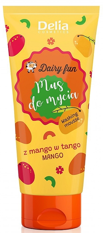 Mango Shower Mousse - Delia Dairy Fun Mango — photo N1