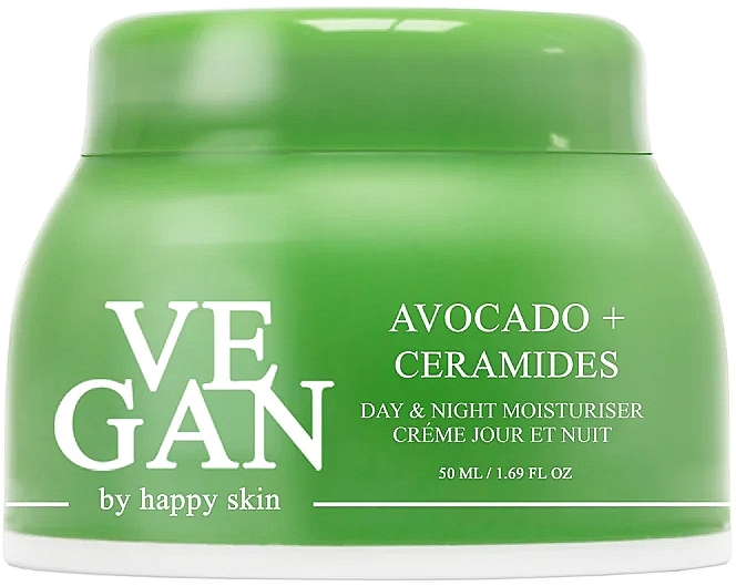 Moisturizing Face Cream with Avocado Extract & Ceramides - Vegan By Happy Avocado + Ceramides Day & Night Moisturizer — photo N3