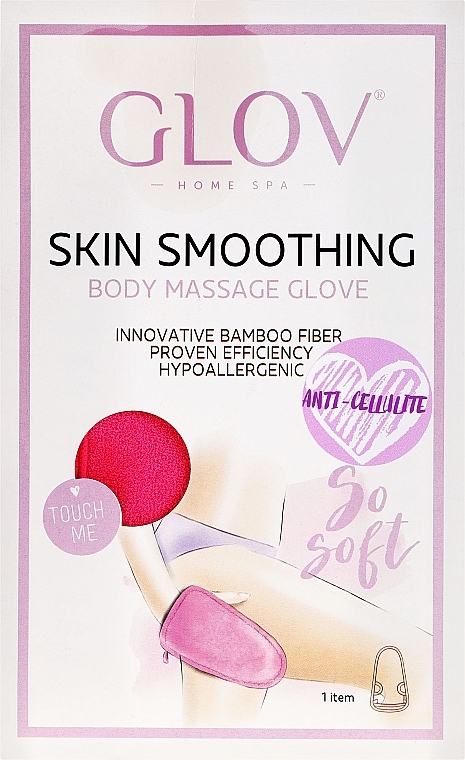 Massage Glove - Glov Skin Smoothing Body Massage Smooth Purple — photo N2