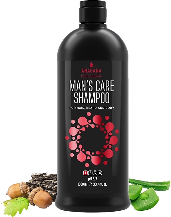 Hair, Beard & Body Shampoo "Man's Care" - Anagana Man's Care Shampoo — photo N4