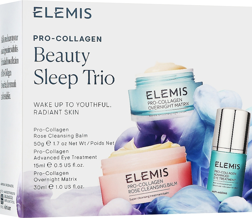 Set - Elemis Pro-Collagen Beauty Sleep Trio (balm/50g + serum/15ml + night/cr/30ml) — photo N1