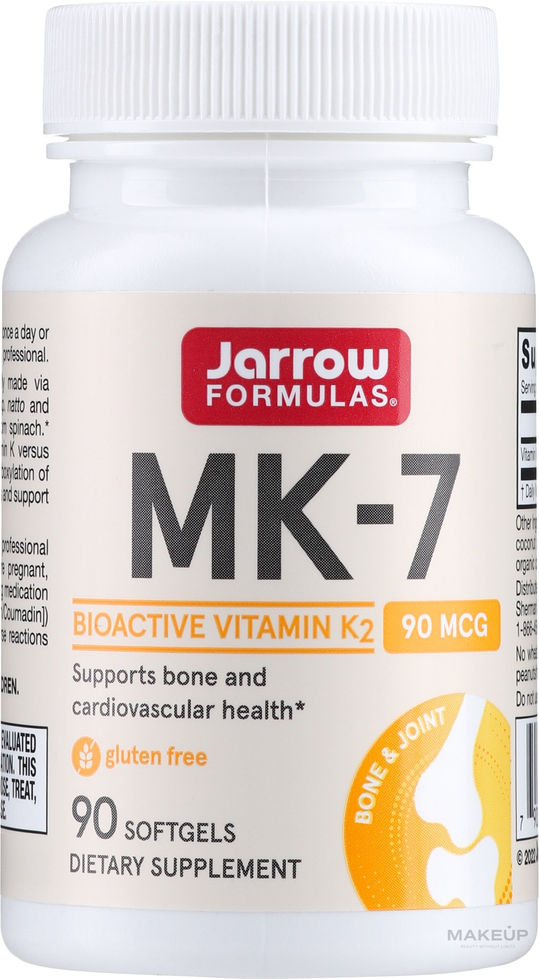 Vitamin K2, MK-7 - Jarrow Formulas MK-7 90 mcg — photo 90 szt.