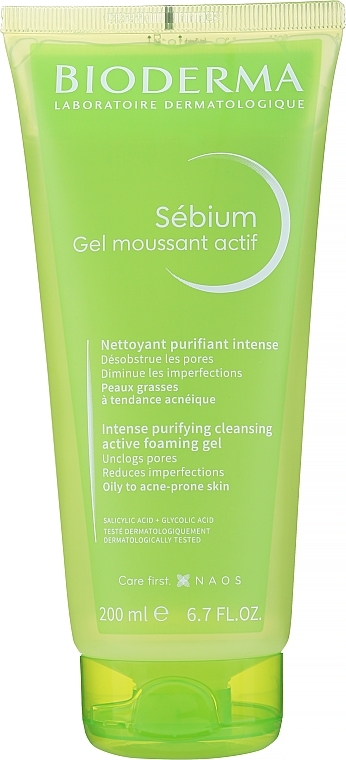 Cleansing Gel - Bioderma Sebium Gel Moussant Actif Intense Purifying And Foaming Gel — photo N1