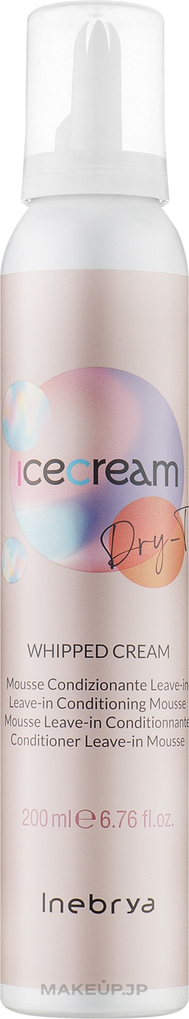 Leave-In Conditioner Mousse - Inebrya Ice Cream Dry-T Whipped Cream — photo 200 ml