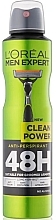 Fragrances, Perfumes, Cosmetics Antiperspirant-Deodorant - L'Oreal Paris Men Expert Clean Power Anti-perspirant Deodorant Spray