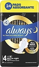 Sanitary Napkins, size 4, 24 pcs - Always Ultra Secure Night — photo N2