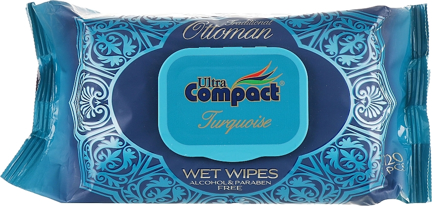 Turquoise Wet Wipes with Valve - Ultra Compact Ottoman Wet Wipes — photo N2