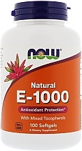 Vitamin E-1000, softgels - Now Foods Natural E-1000 With Mixed Tocopherols Softgels — photo N1