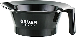 Fragrances, Perfumes, Cosmetics Hair Color Bowl with Handle, PZ-05, black - Silver Style