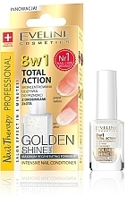 Fragrances, Perfumes, Cosmetics Effective & Rapid Nail Regeneration Treatment 8in1 - Eveline Cosmetics Nail Therapy Professional Golden Shine