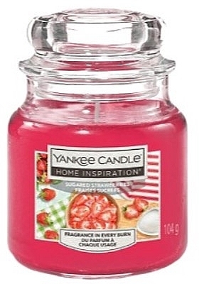 瓶に入った香りのキャンドル - Yankee Candle Home Inspiration Sugared Strawberries — photo N1