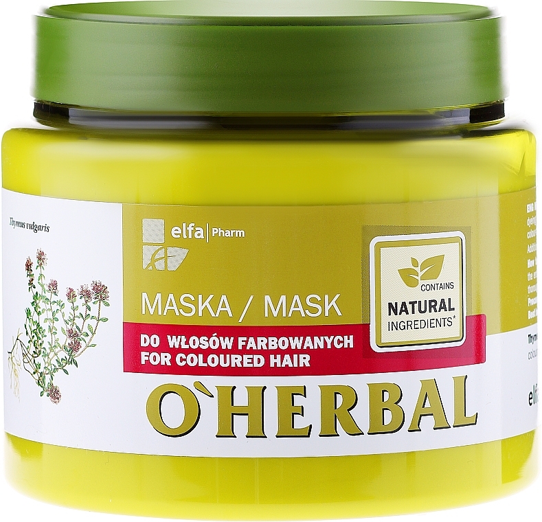Colored Hair Mask with Thyme Extract - O'Herbal — photo N5