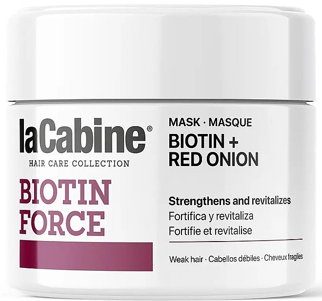 Anti Hair Loss Mask - La Cabine Biotin Force Biotin + Red Onion Mask — photo N1