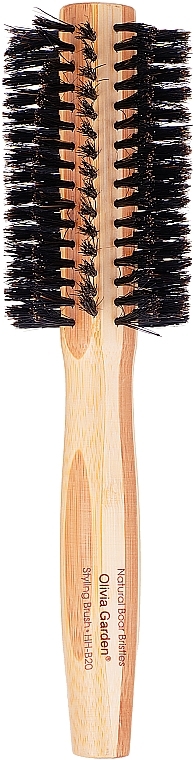 Bamboo Thermo Brush with Natural Bristles, d.20 - Olivia Garden Healthy Hair Boar Eco-Friendly Bamboo Brush — photo N2