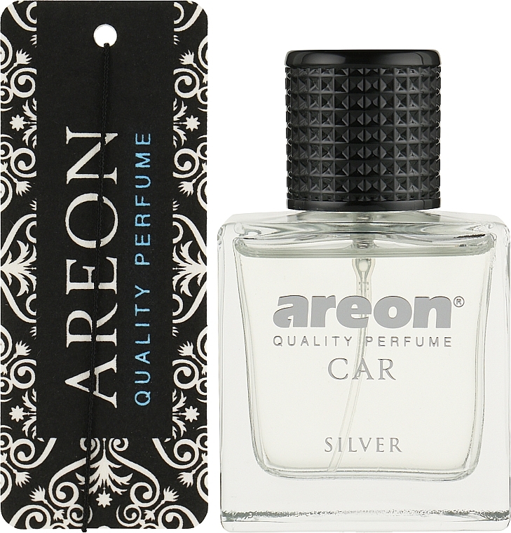 Car Air Freshener - Areon Luxury Car Perfume Long Lasting Air Freshener Silver — photo N2