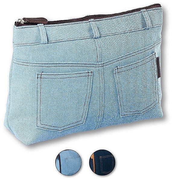 Real Jeans. Denim Makeup Bag, 94583, dark blue - Top Choice — photo N1