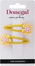 Fragrances, Perfumes, Cosmetics Hair Clips FA-5622, yellow flowers - Donegal