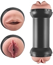 Fragrances, Perfumes, Cosmetics Double-Sided Masturbator - LoveToy Training Master Double Side Stroker Pussy & Mouth Flesh