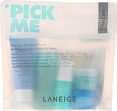 Fragrances, Perfumes, Cosmetics Set - Laneige Pore Care Trial Kit Mini-Pore (foam/30ml + ton/50ml + mask/15ml + cr/gel/15ml + essen/10ml)