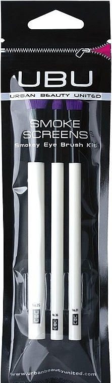 Smokey Eye Effect Brush Set, 3 pcs - UBU Smoke Screens Smokey Eye Brush Kit — photo N12